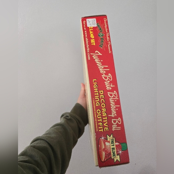 Christopher Radko Shiny Brite Twinkle Brite Blinking Bell Lights 12 Lamps Prop - Picture 5 of 9